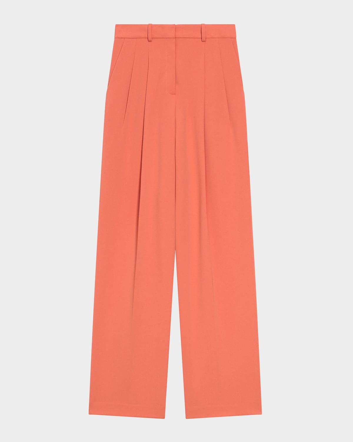 Crepe Double Pleated Pants