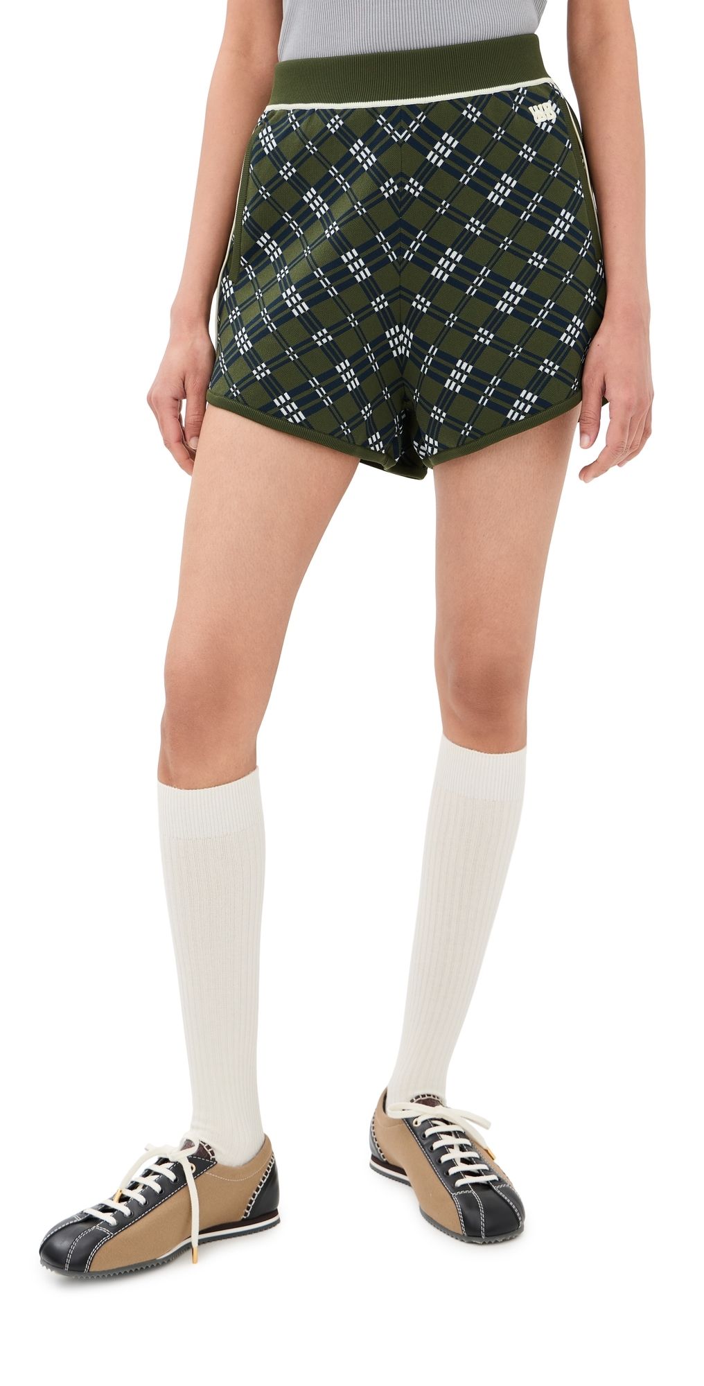 Wales Bonner Power Shorts Khaki/Navy M