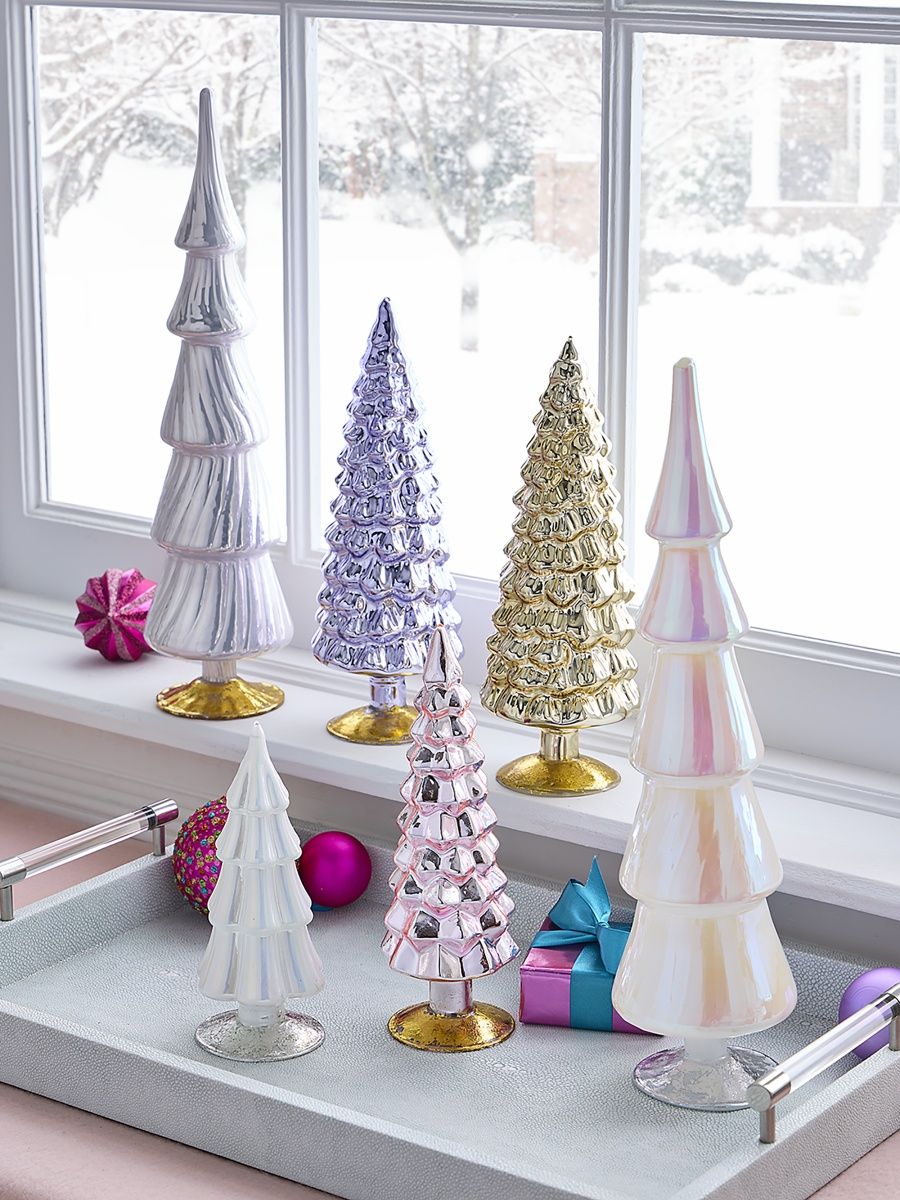 Cody Foster & Co 6-Piece Handcrafted Tabletop Glass Tree Set