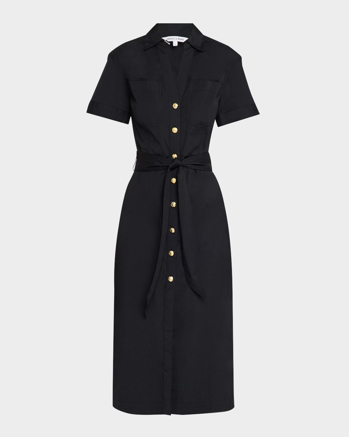 Tabby Short-Sleeve Midi Shirtdress