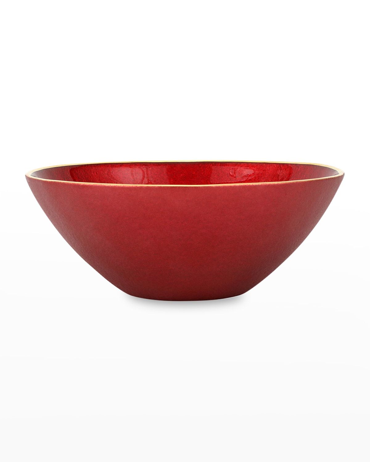 Metallic Glass Ruby Small Bowl
