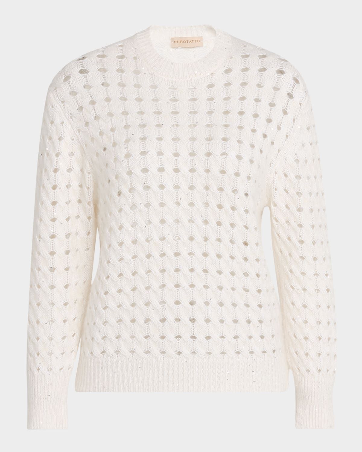 Cashmere-Silk Openwork Sweater