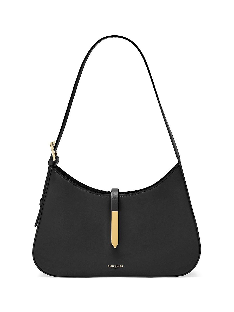 Women's Small Tokyo Leather Shoulder Bag - Black