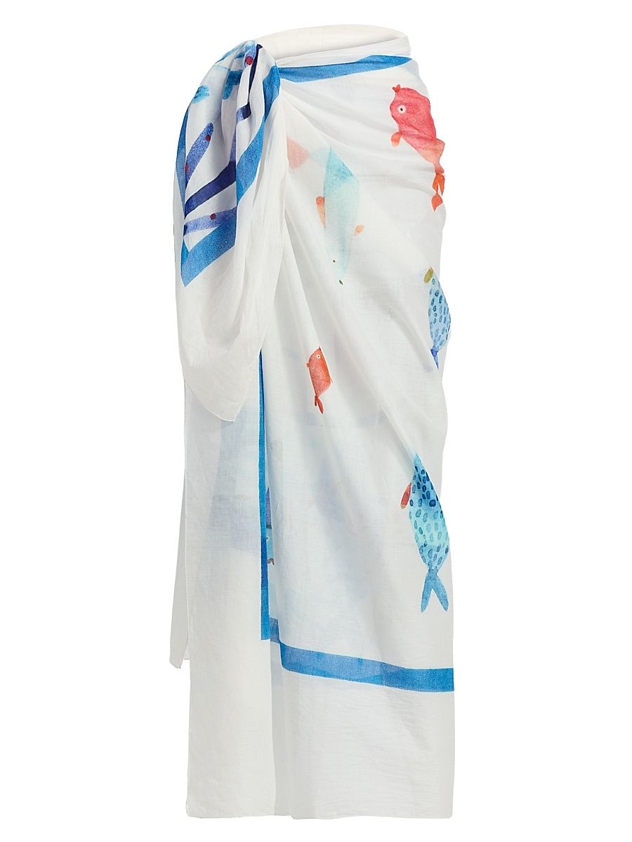 Women's Under The Ocean Sarong - Blue Multi