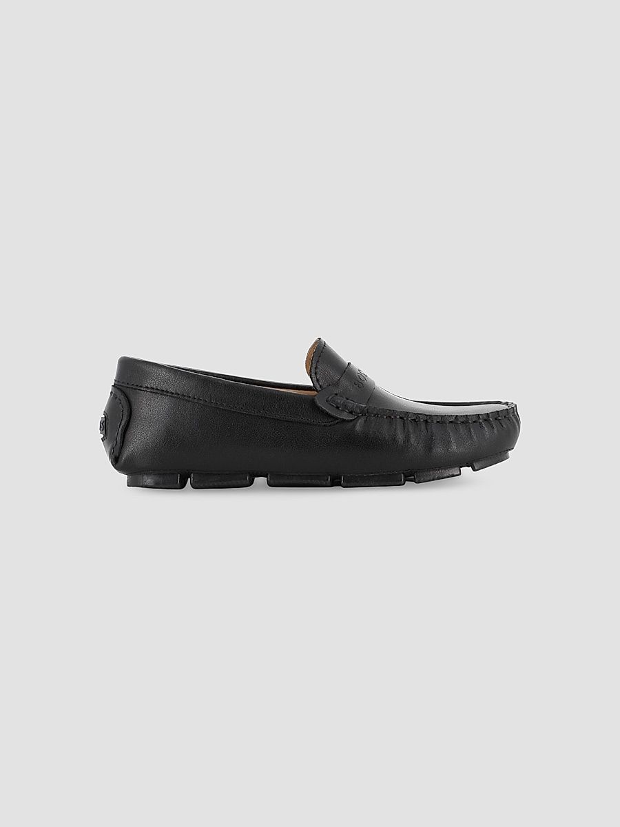 Boy's Little Boy's & Boy's Leather Moccasins - Black - Size 10 (Toddler)