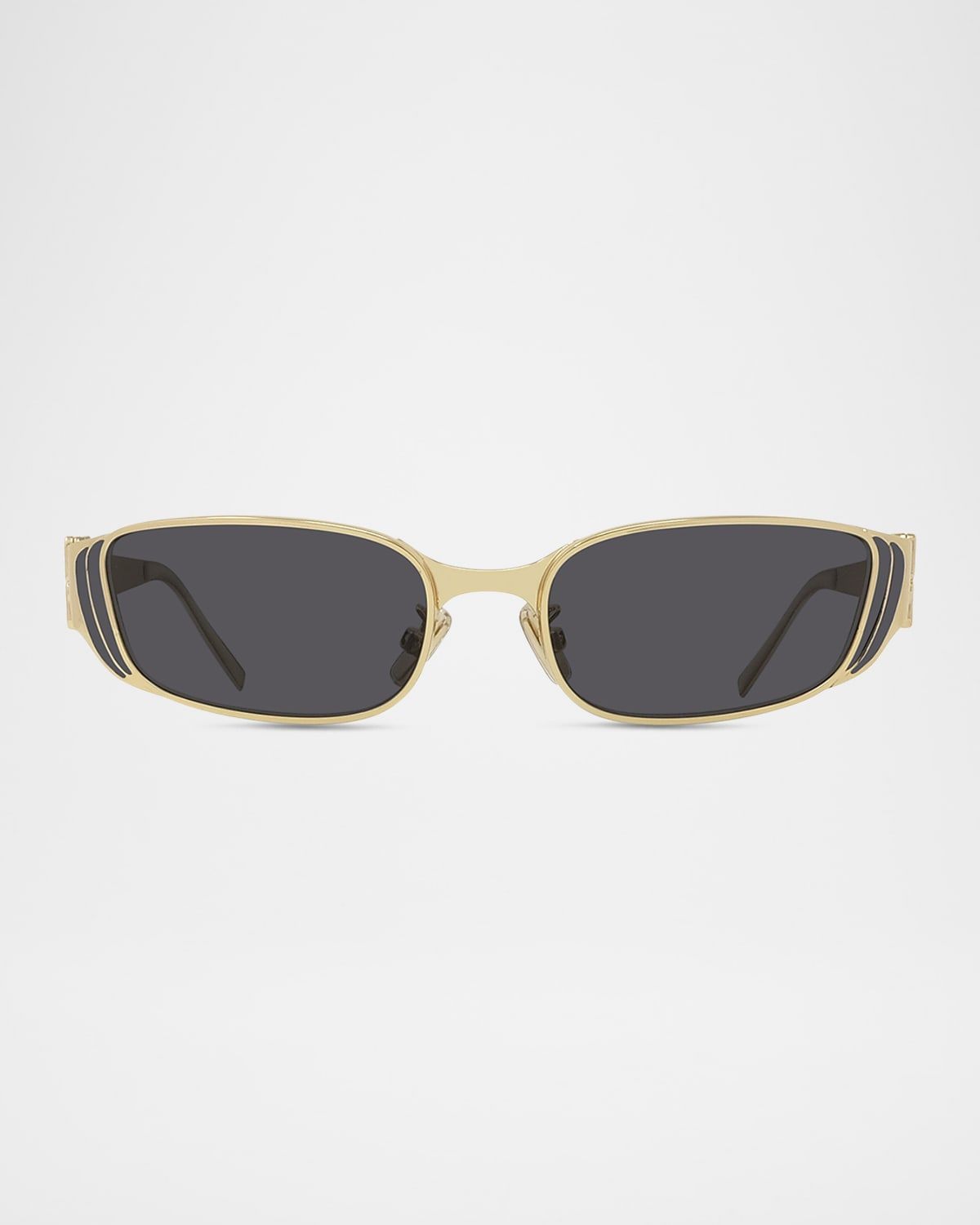 4G Liquid Metal and Nylon Rectangle Sunglasses