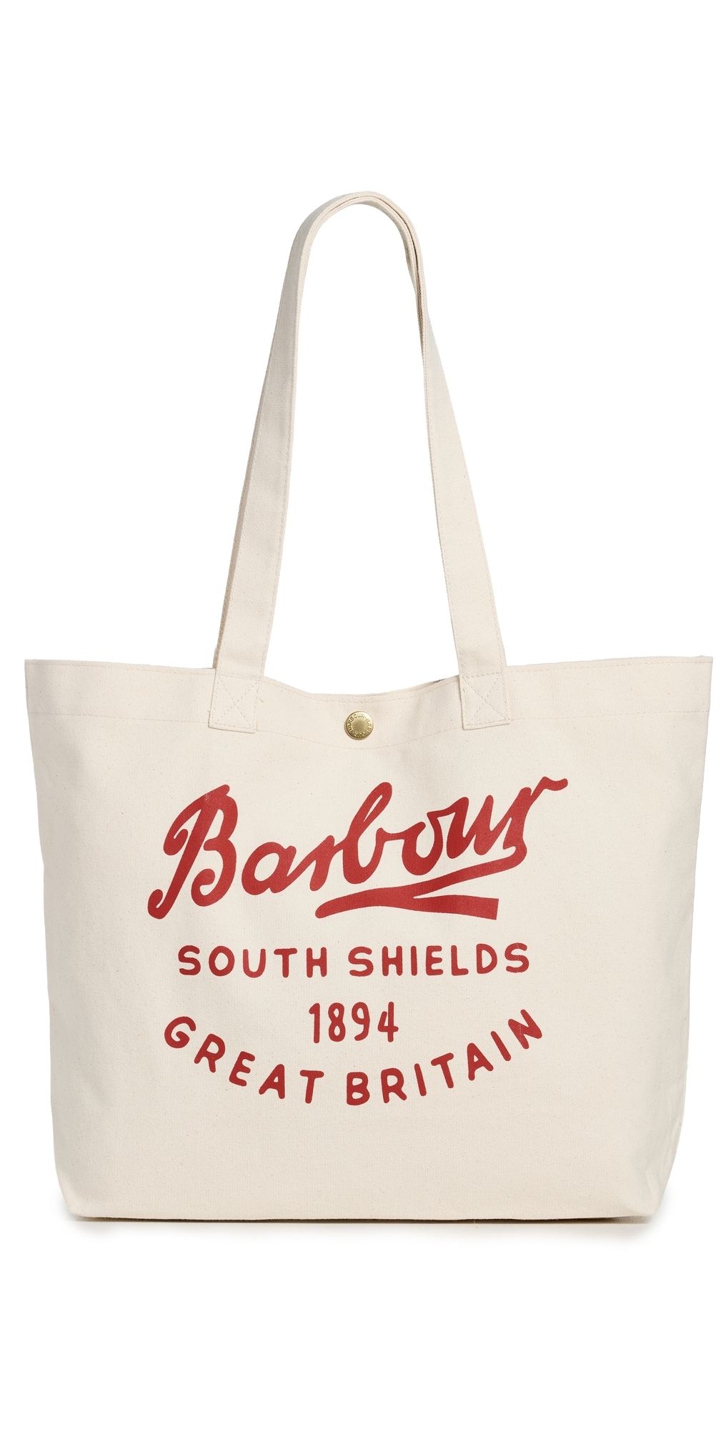 Barbour Barbour Script Tote Bag Red Logo One Size