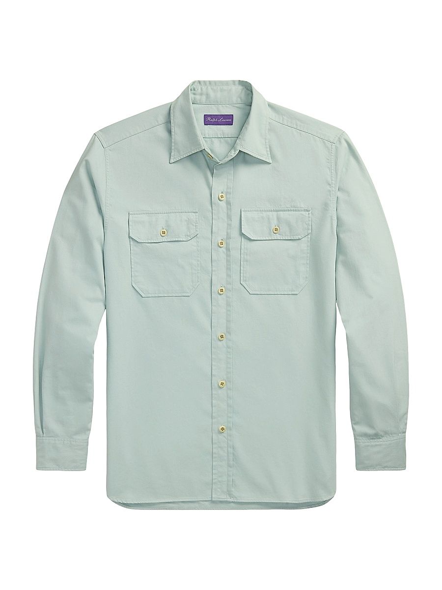 Men's Chino Twill Shirt - Antique Light Green - Size Small