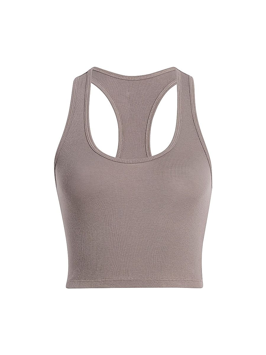 Women's Better Than Basic Pima Cotton Crop Tank - Truffle - Size XL