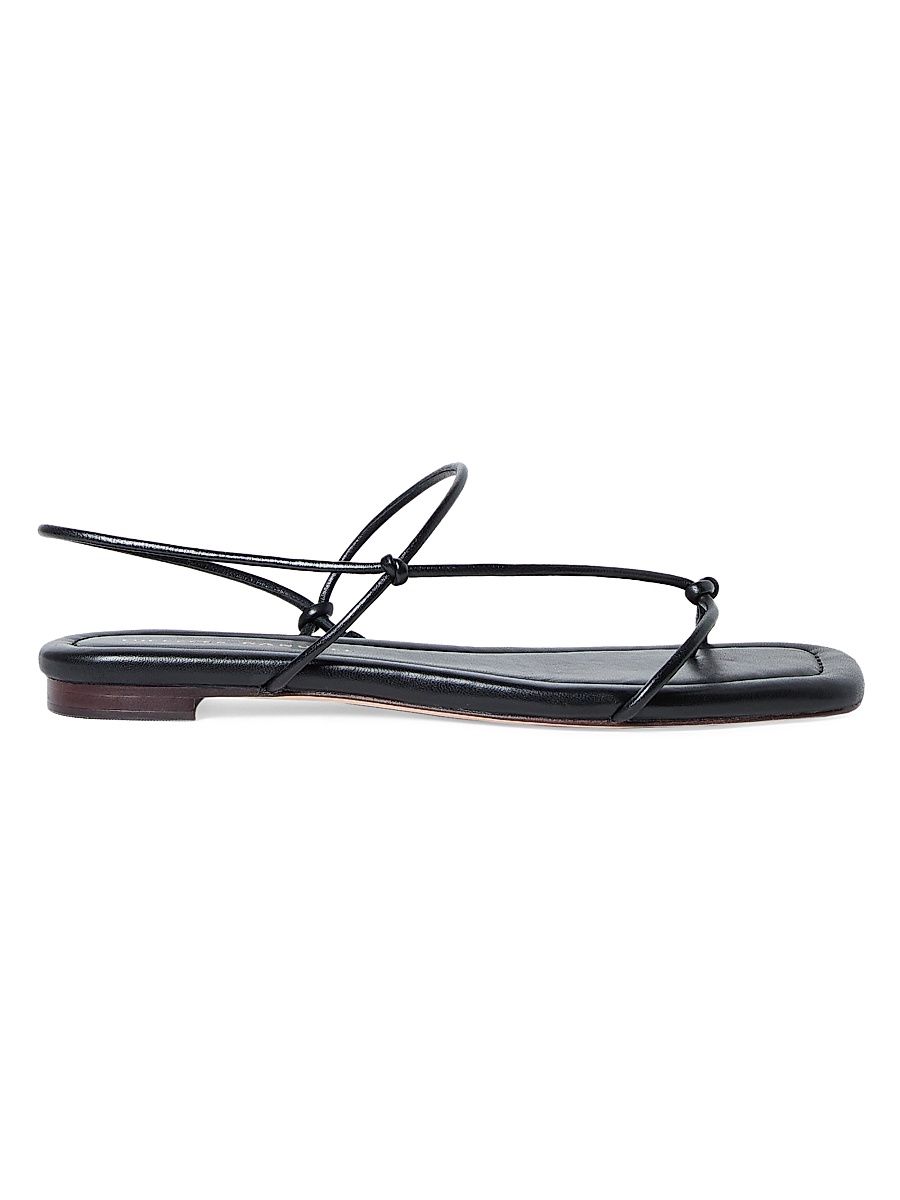 Women's Eleanor Strappy Leather Sandals - Black - Size 7