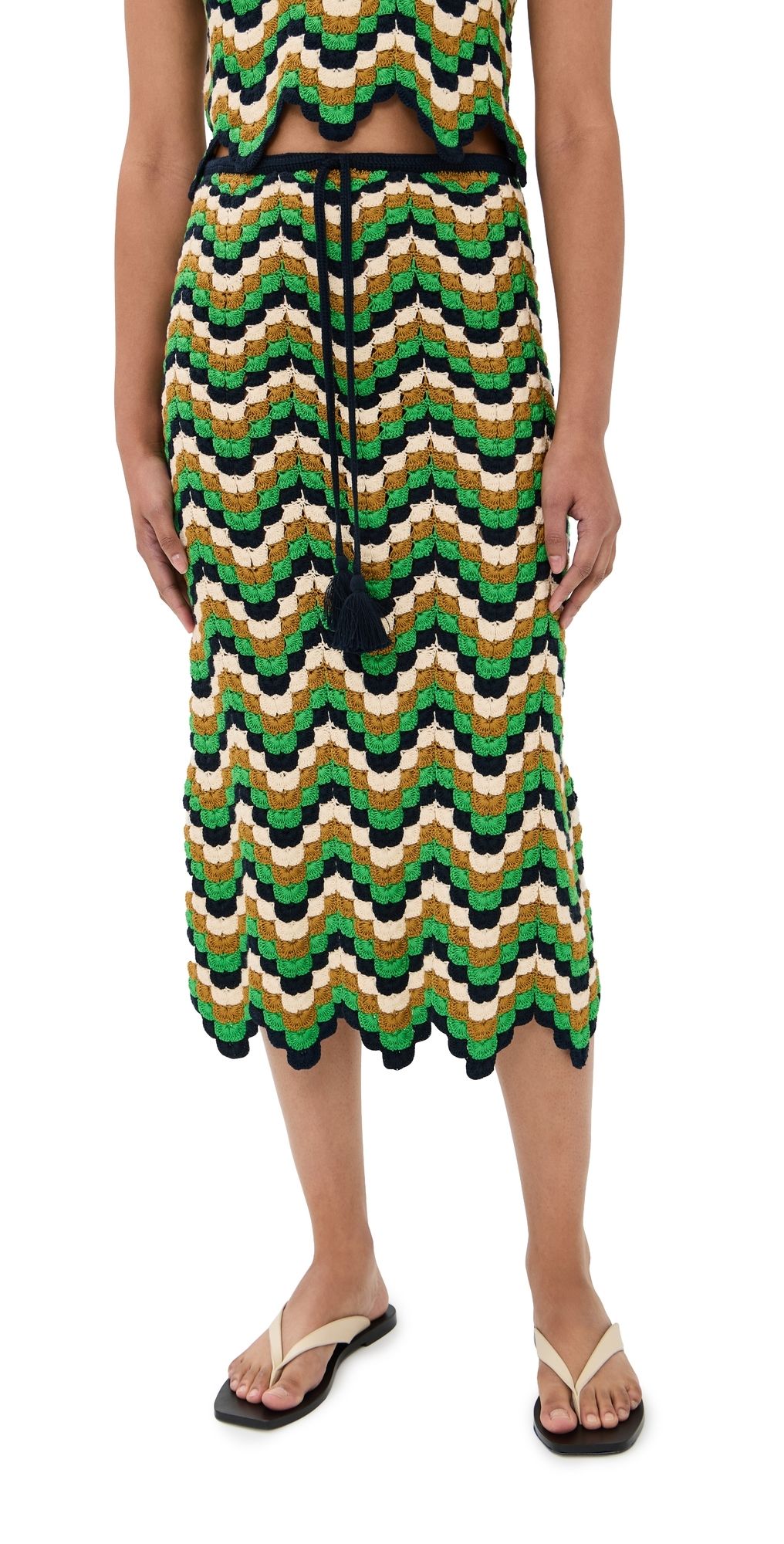 ESCVDO Suspiro Skirt Green/Blue XS