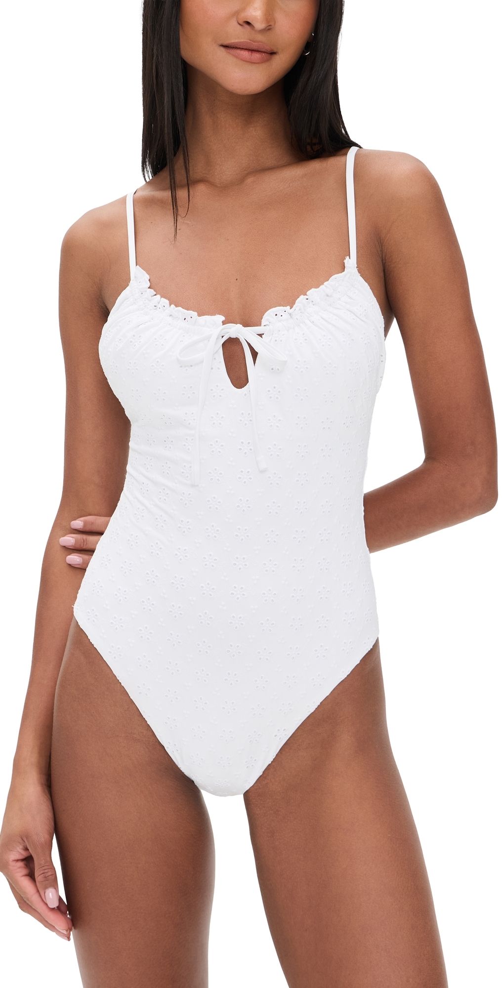 Polo Ralph Lauren Floral Eyelet One Piece White XL