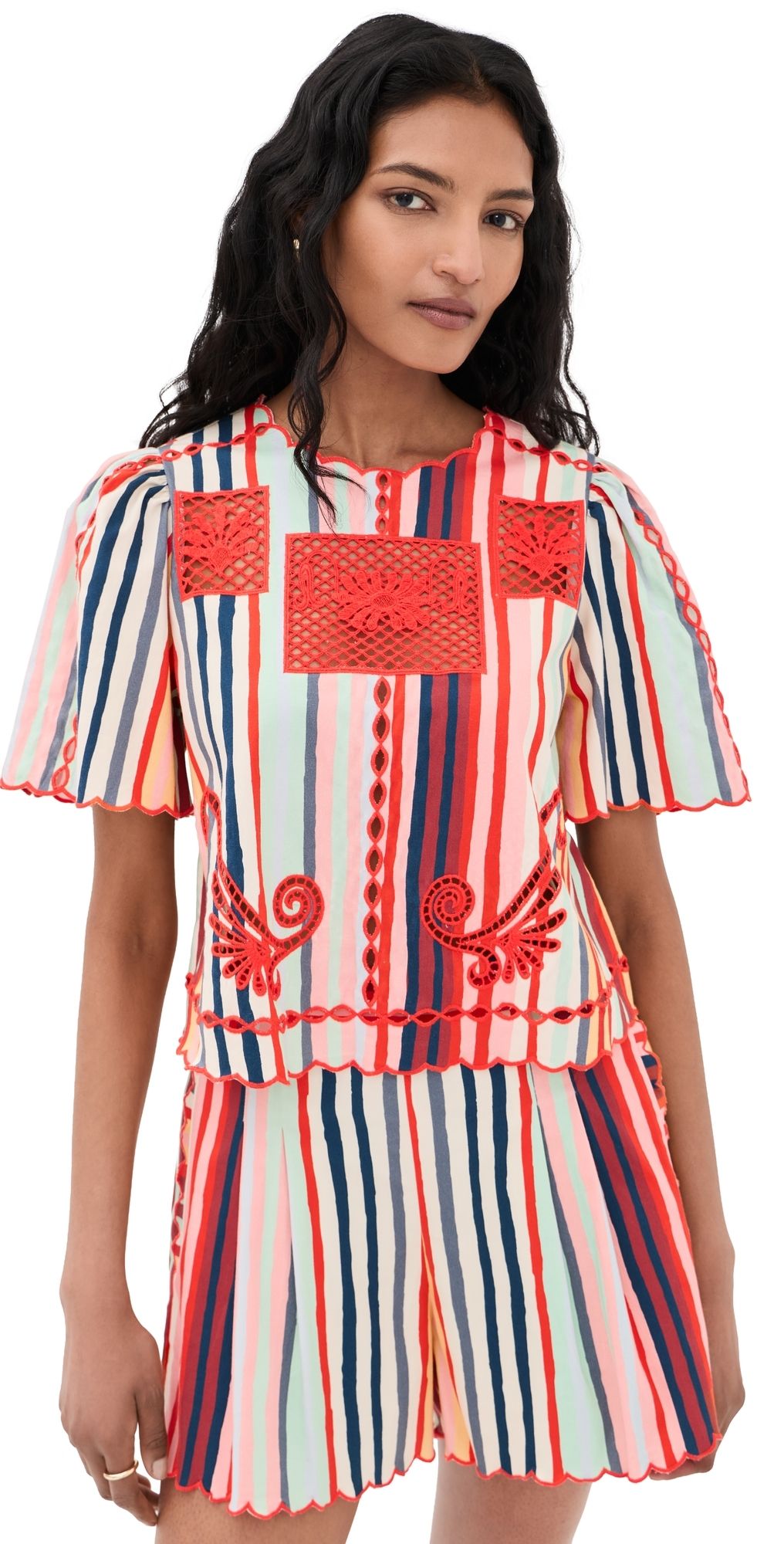 Carolina K Lela Top Multi Stripes M