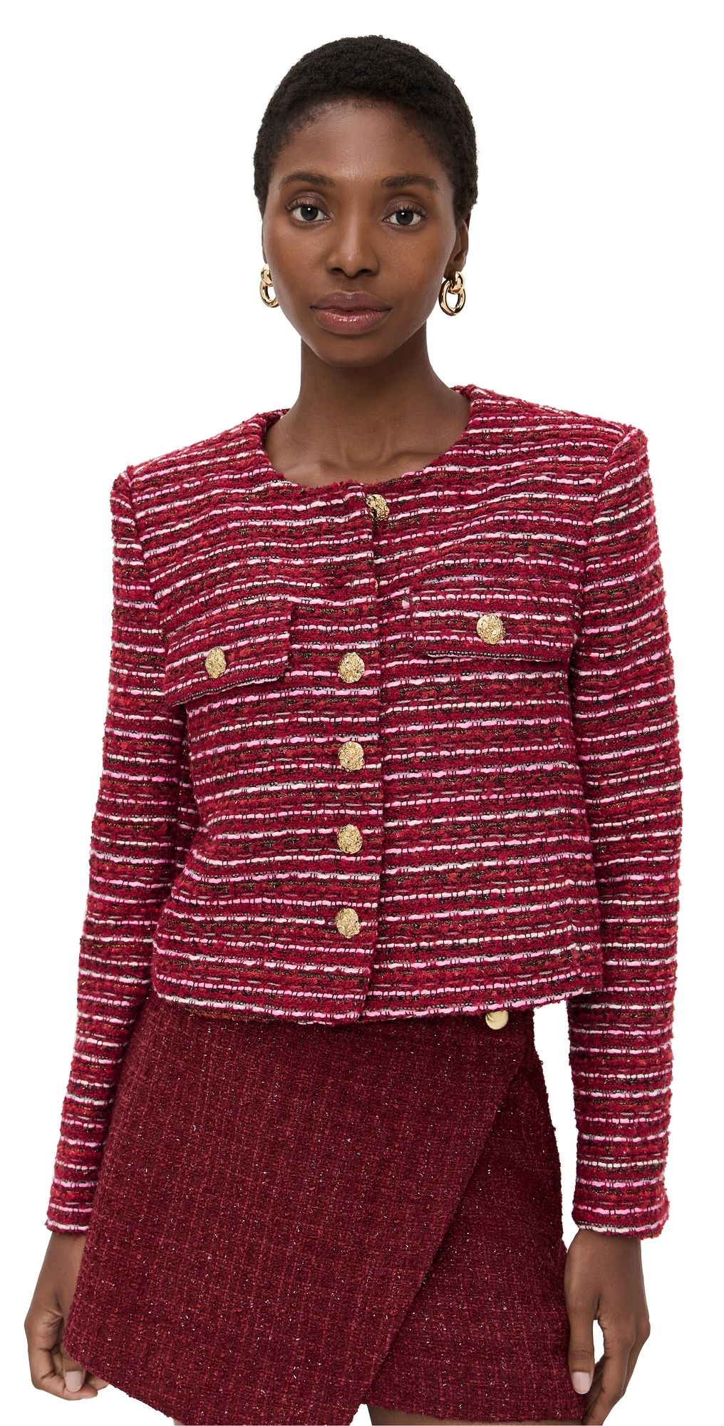 endless rose Tweed Jacket Cranberry M