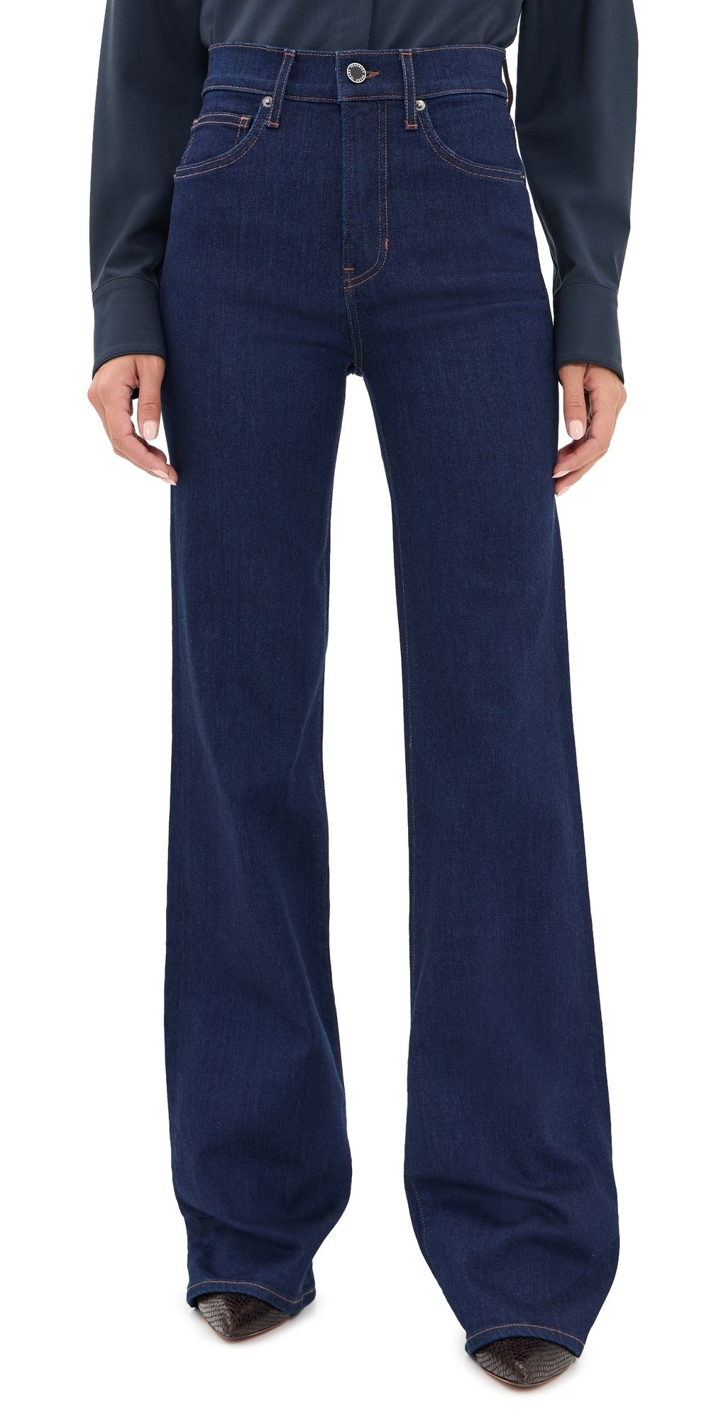 Veronica Beard Jean Crosbie Wide Leg Jeans Indigo Rinse 27