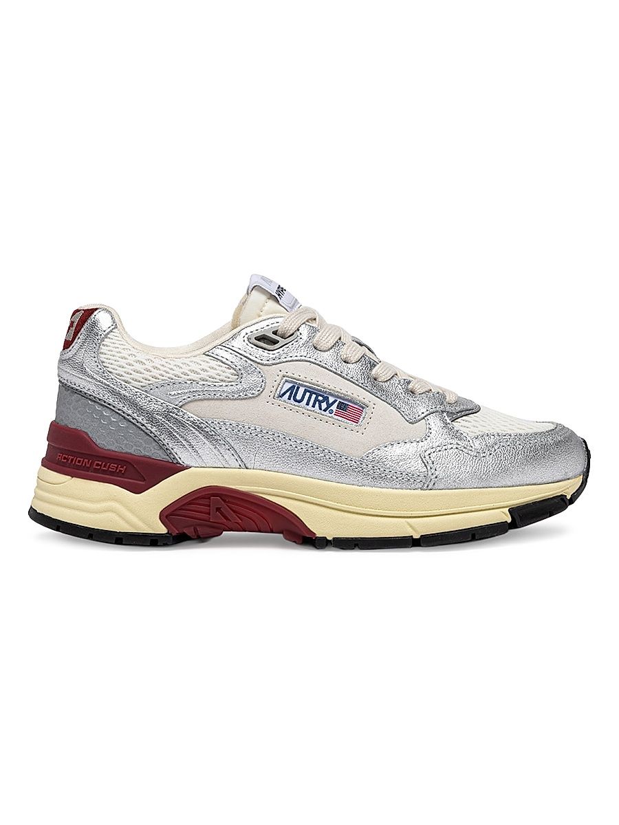 Women's Hyperway Mesh Low-Top Sneakers - Silver Syra - Size 11