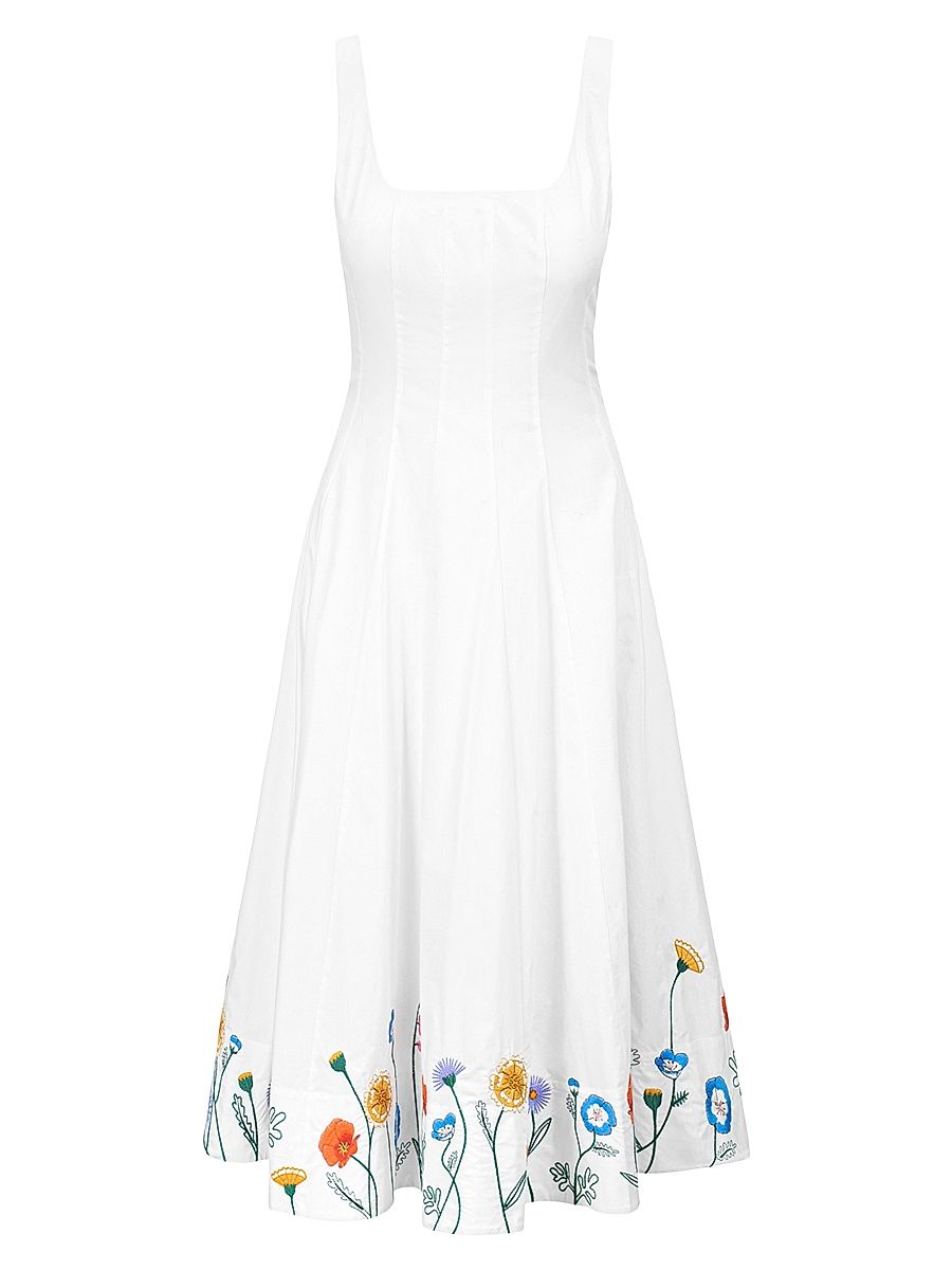 Women's Wells Embroidered Midi-Dress - Seed Shop - Size 8