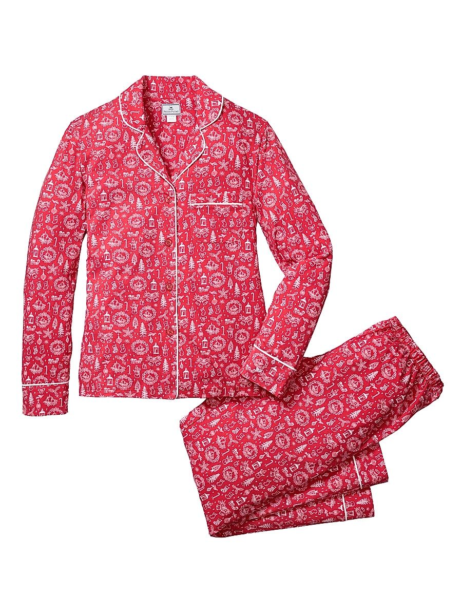 Women's Whimsical Winter Pajama Set - Red - Size XL