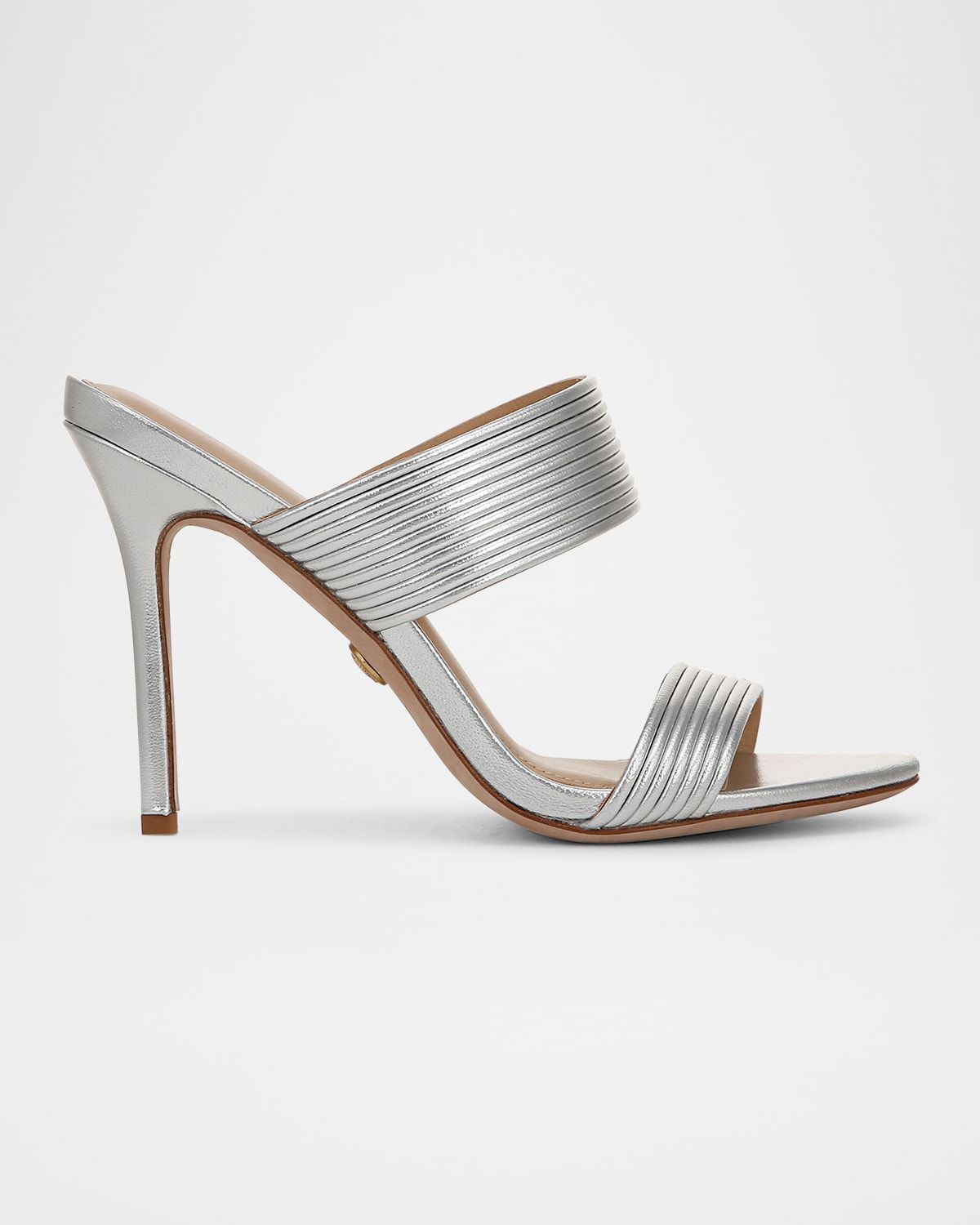 Asha Metallic Dual-Band Slide Sandals