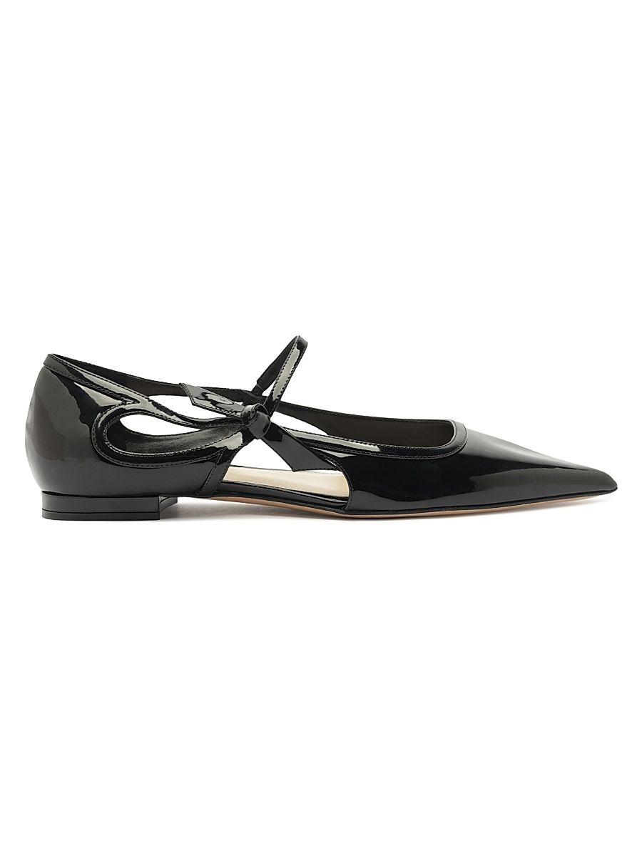 Women's Luita Patent Leather Mary Jane Flats - Black - Size 12