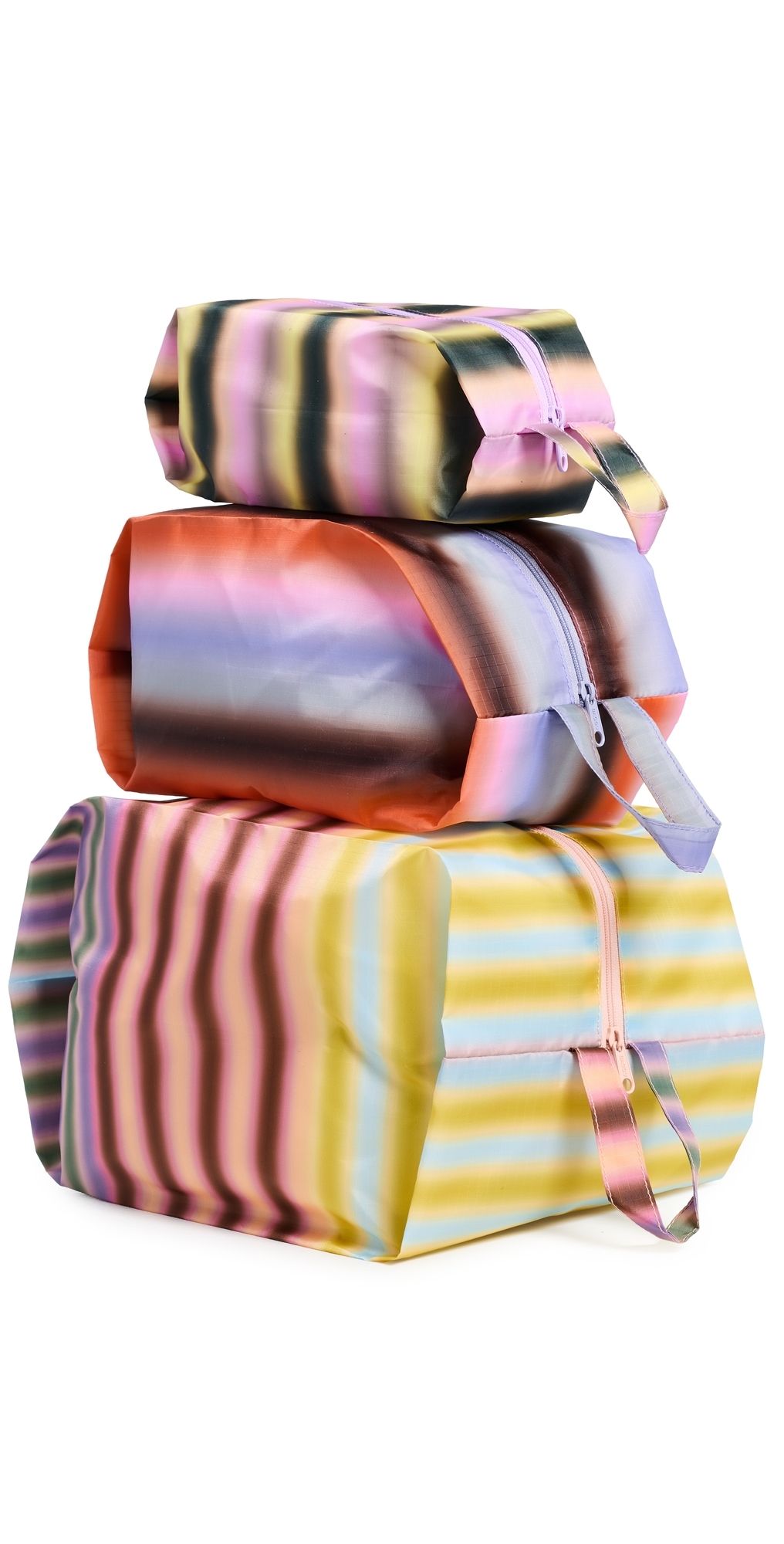 BAGGU 3D Zip Set Gradient Stripe One Size