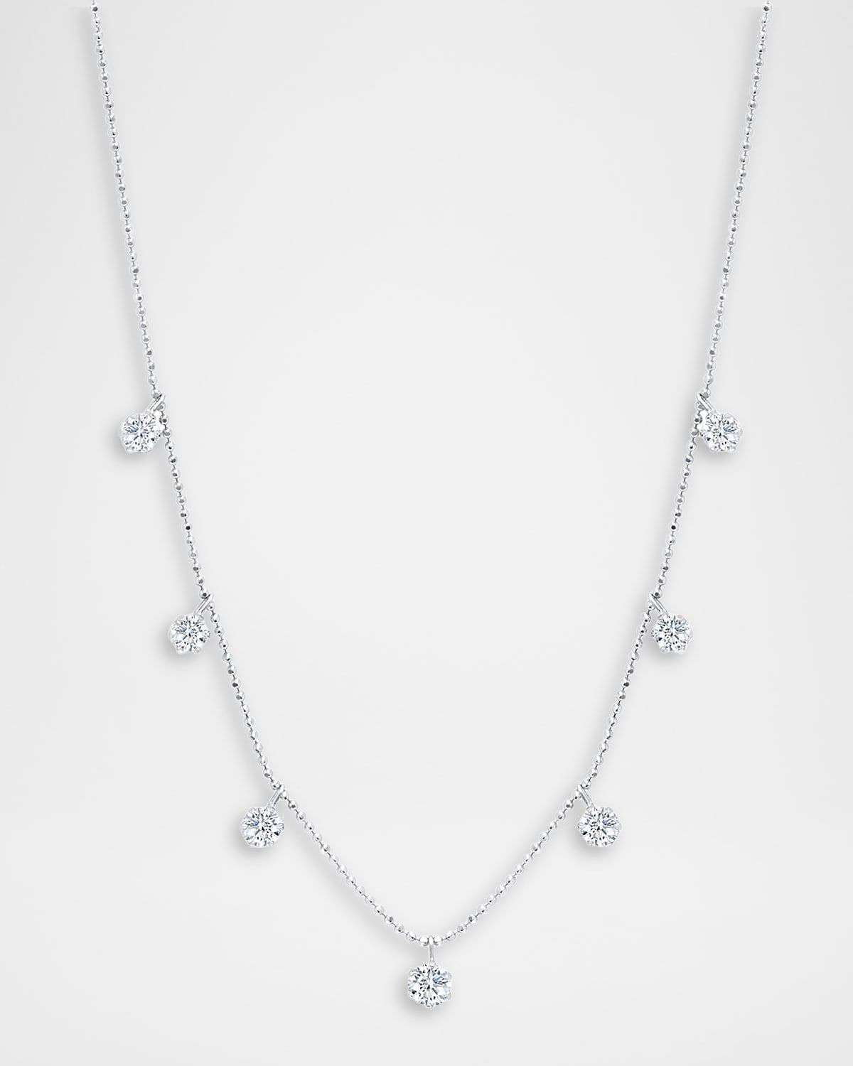 18K Medium Gold Floating Diamond Necklace