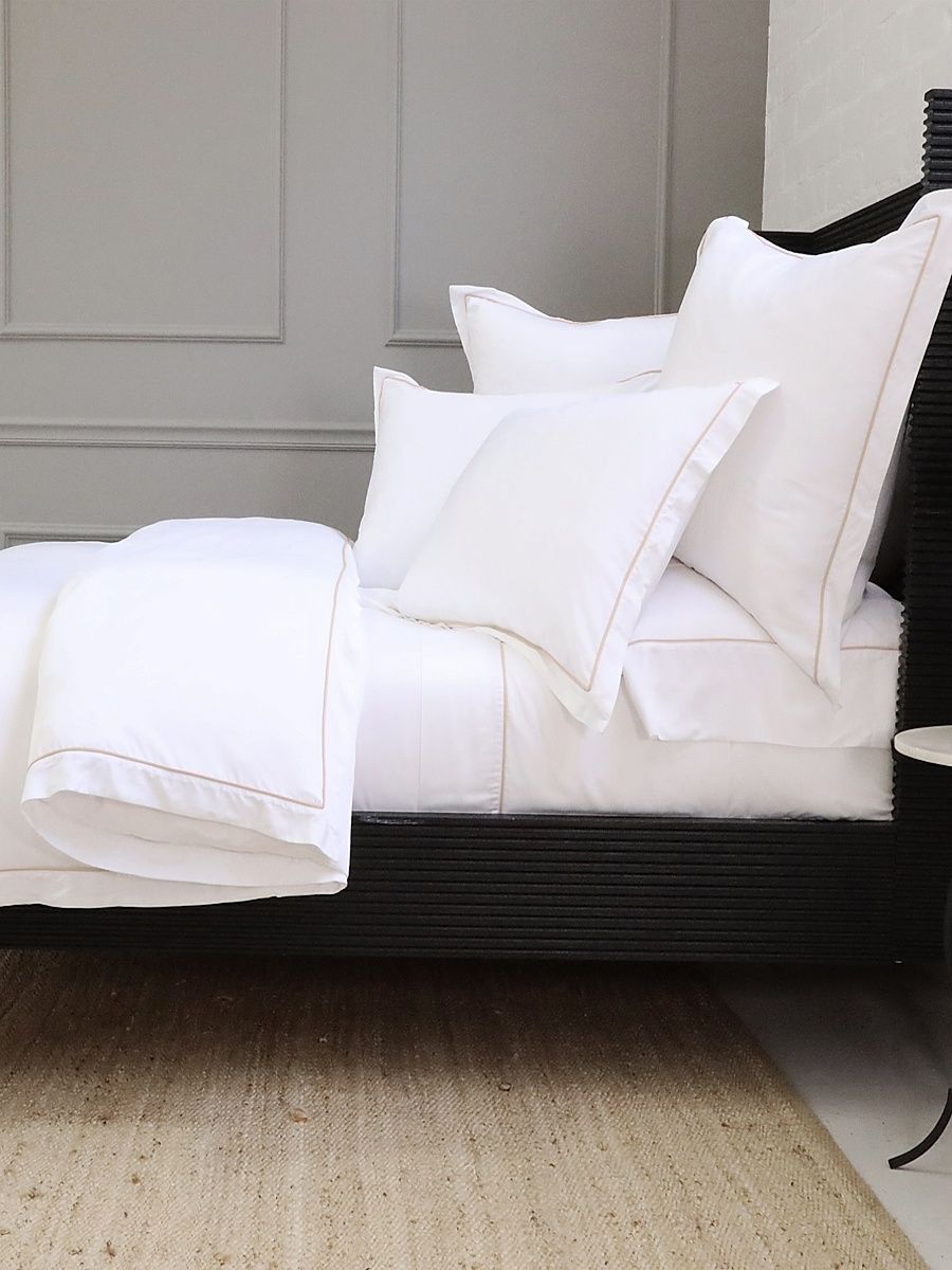 Sheena Sateen Duvet Cover & Shams Collection - Sand - Size King