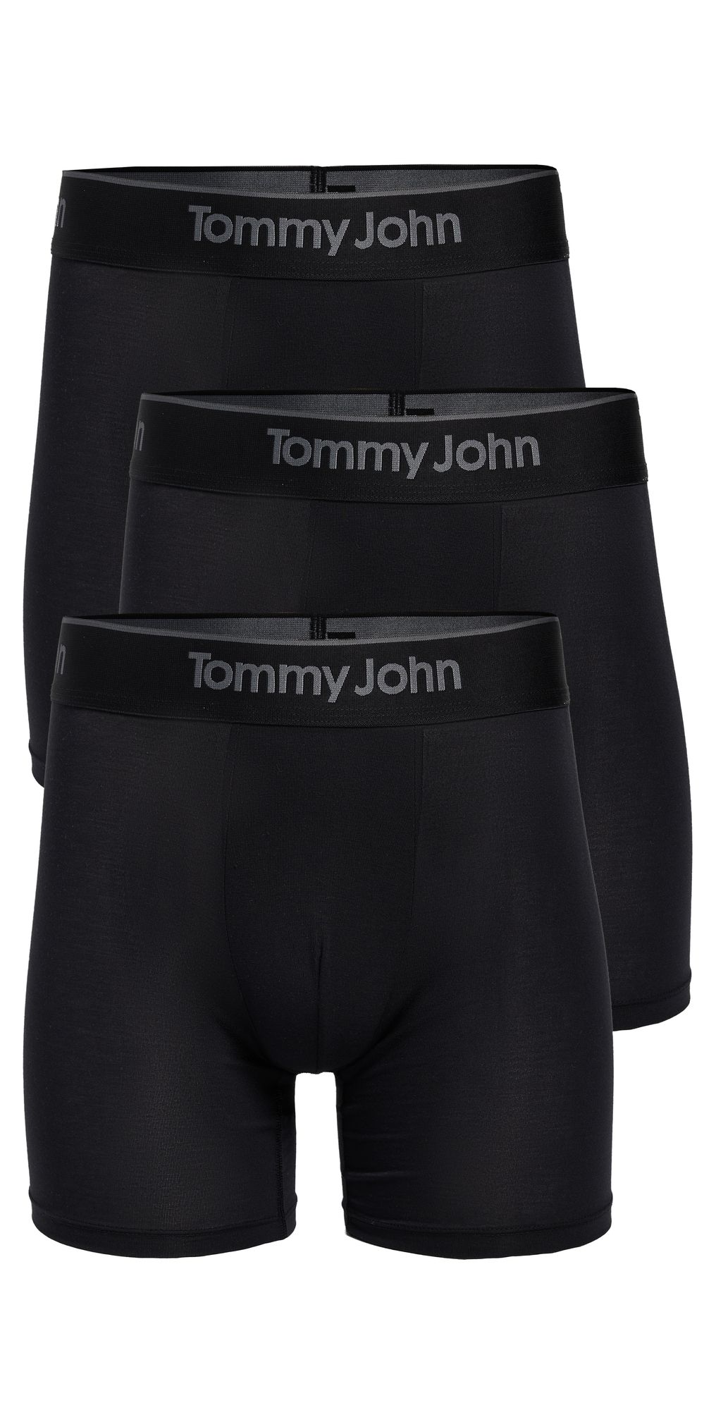 Tommy John Second Skin 6 Boxer Briefs 3 Pack Black M