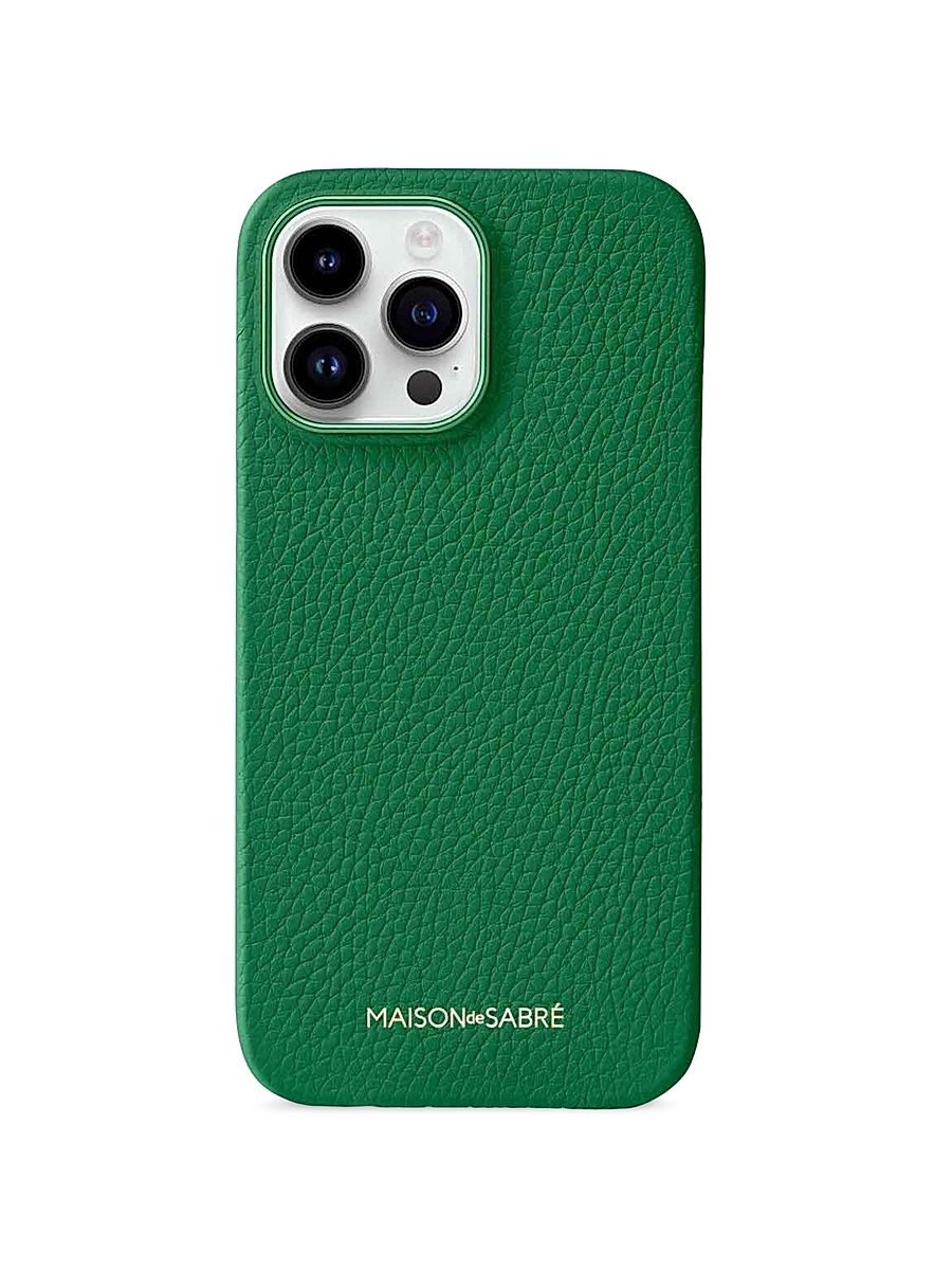 Leather Phone Case (iPhone 15 Pro Max) - Emerald Green