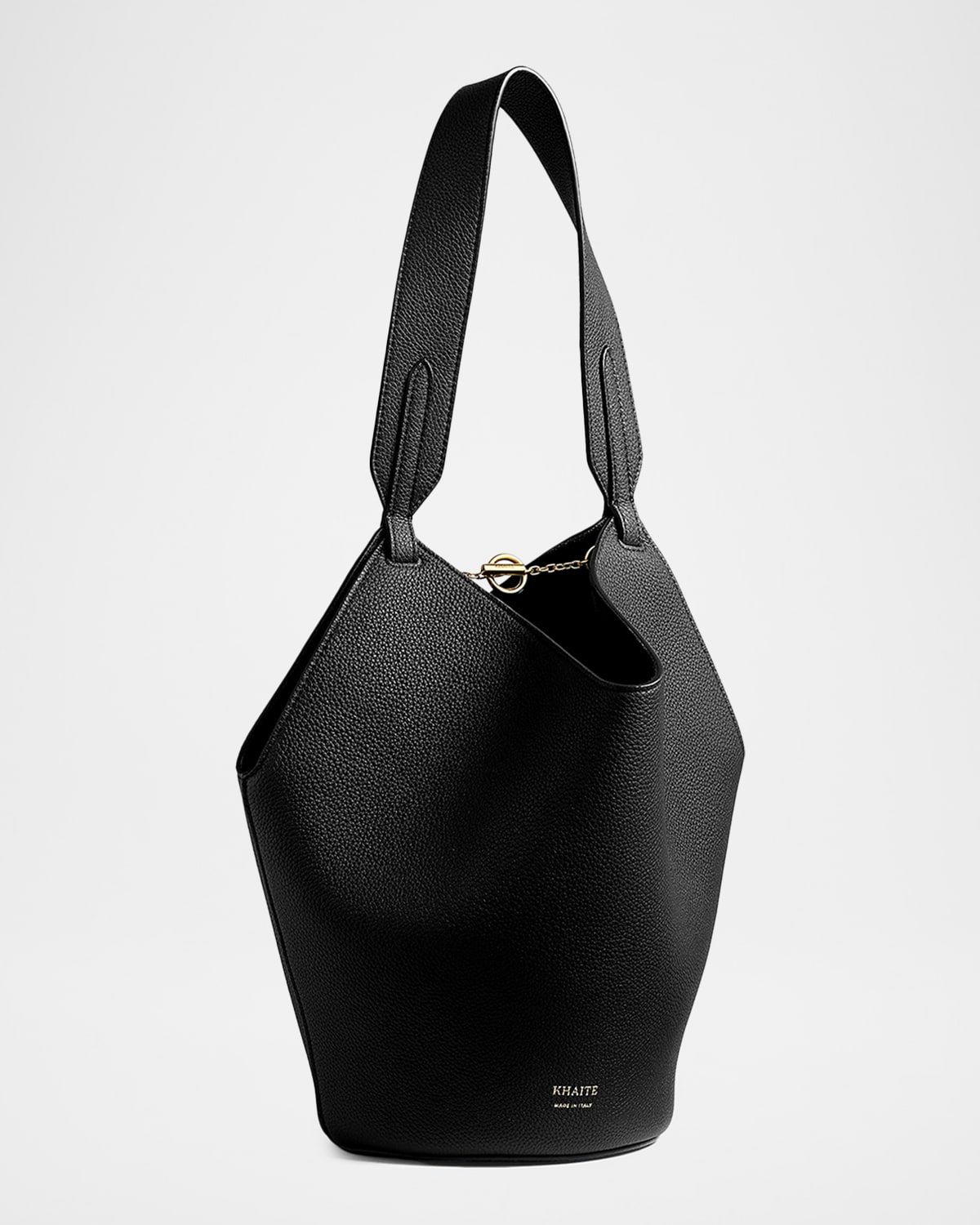 Lotus Mini Pebble Leather Tote Bag