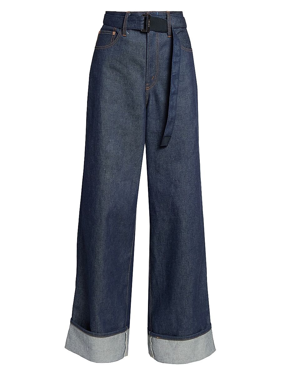Women's Levi's x Sacai Oversized Cuffed Jeans - Indigo - Size XXS