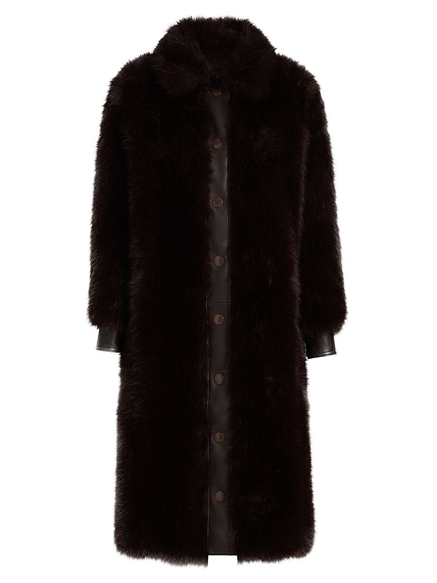 Women's Irisa Faux-Fur Coat - Coffee Bean - Size 12