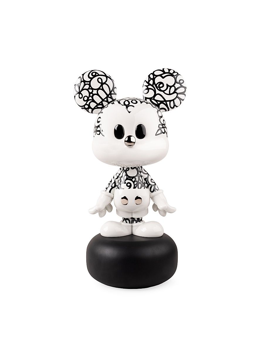 Doodle Mickey Porcelain Sculpture - Blackandwhite