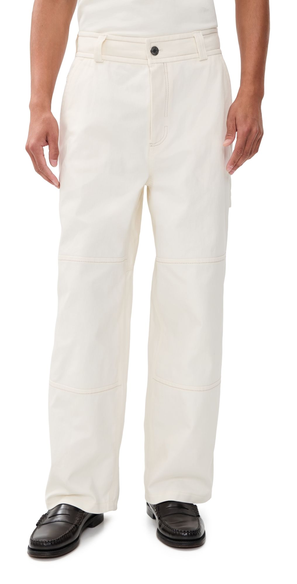 AMI Workwear Trousers Blanc Creme L