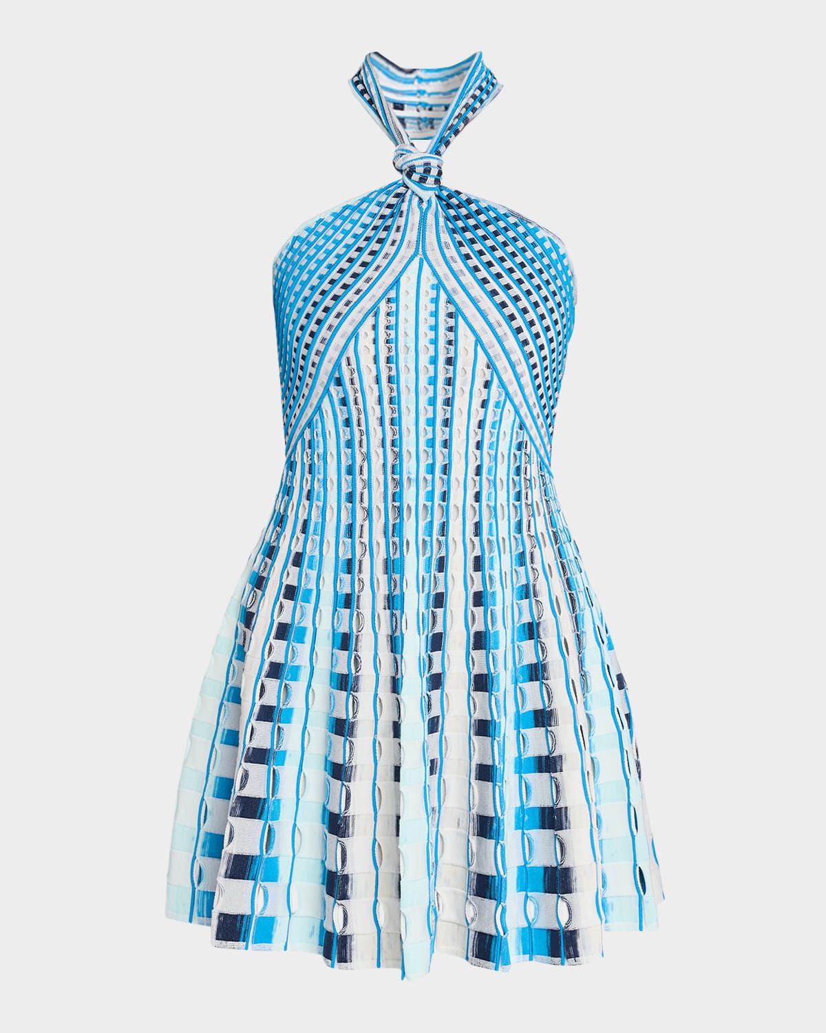 Jenna Eyelet Halter Mini Dress