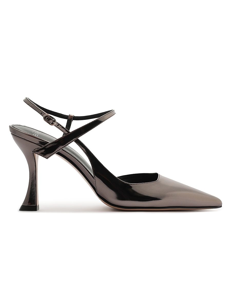 Women's Tita Wrap 85MM Patent Leather Pumps - Golden - Size 12