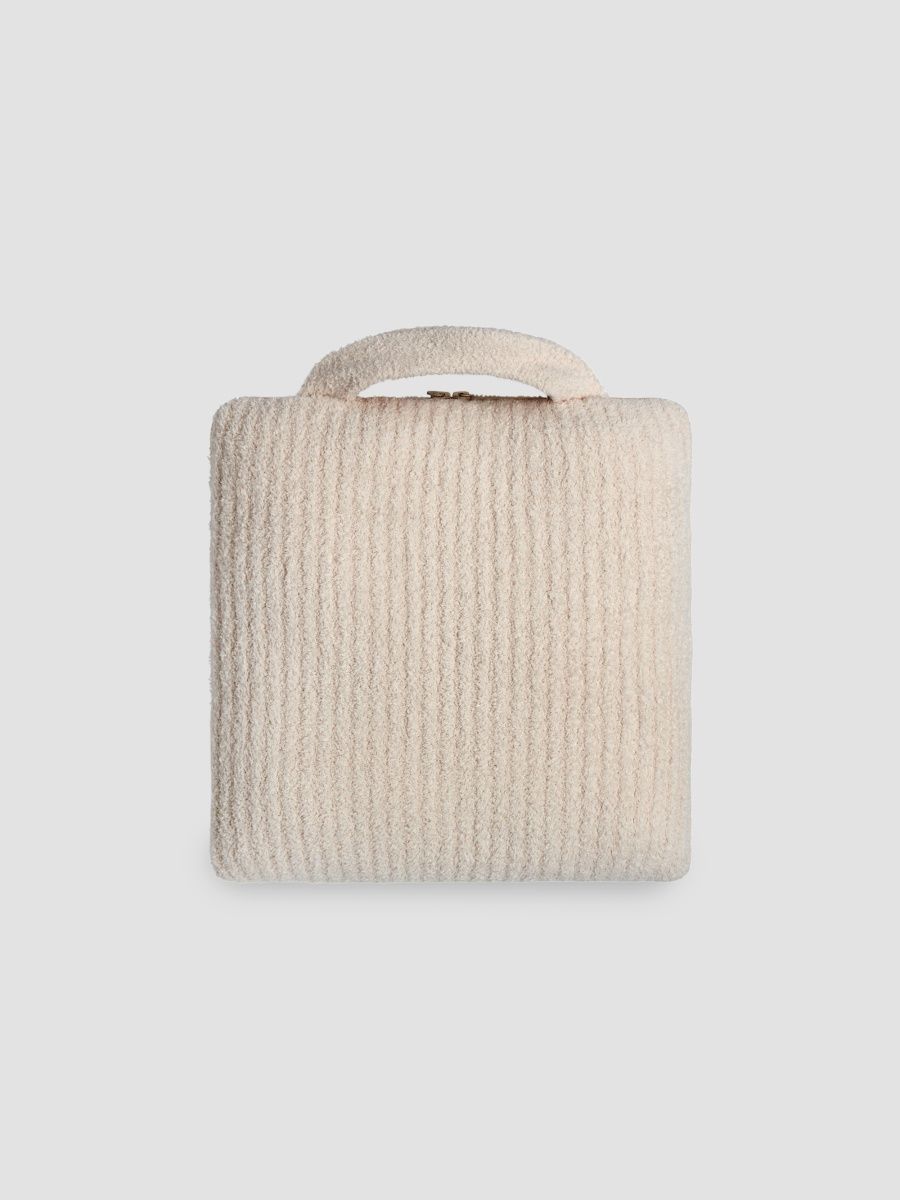 Barefoot Dreams CozyChic Rib Travel Blanket - Stone