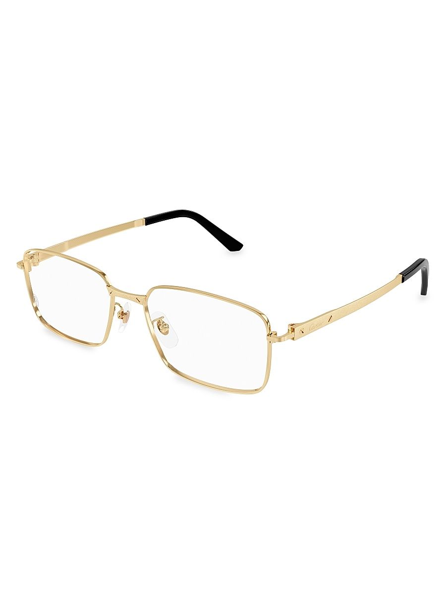 Women's Santos Classic 24K Gold-Plated 55MM Square Eyeglasses - Gold