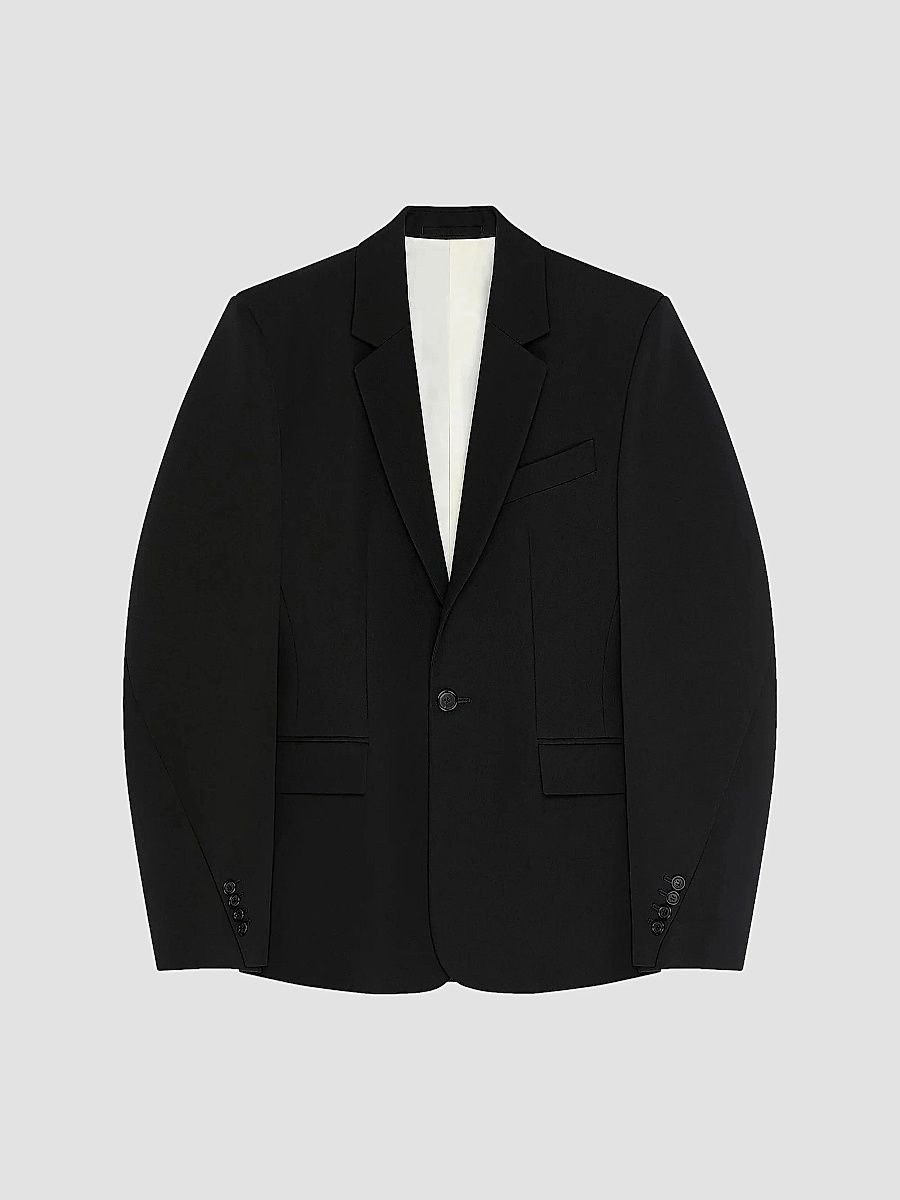 Givenchy Men's Single-Breasted Form Fit Jacket in Wool - Black - Size 44
