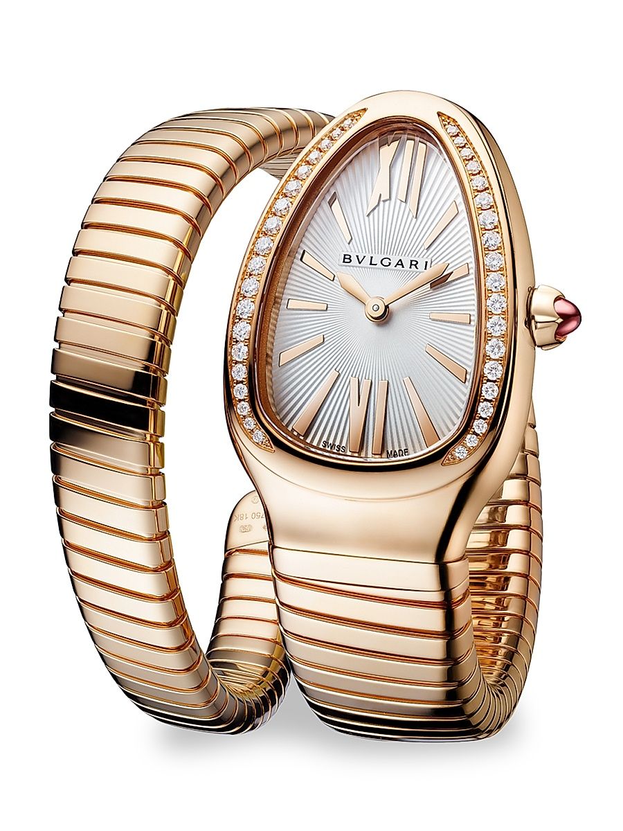 Women's Serpenti Rose Gold & Diamond Single Twist Watch