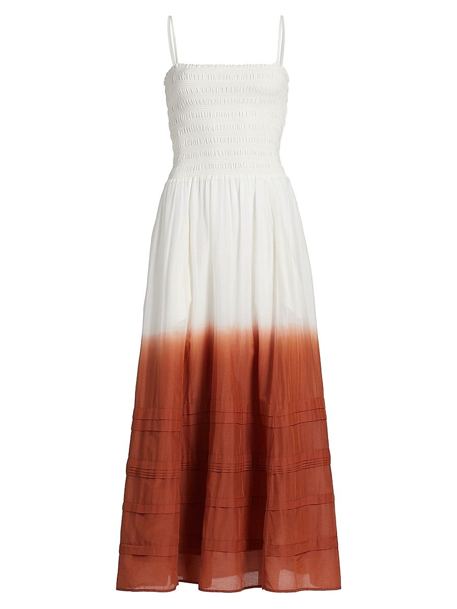 Women's Pinazo Selva Dip-Dyed Midi-Dress - Brick - Size Medium