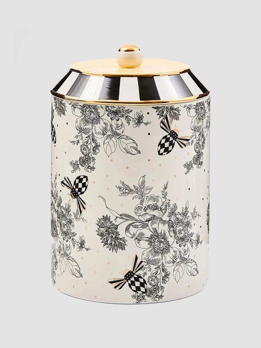 MacKenzie-Childs Bee Toile Ceramic Canister
