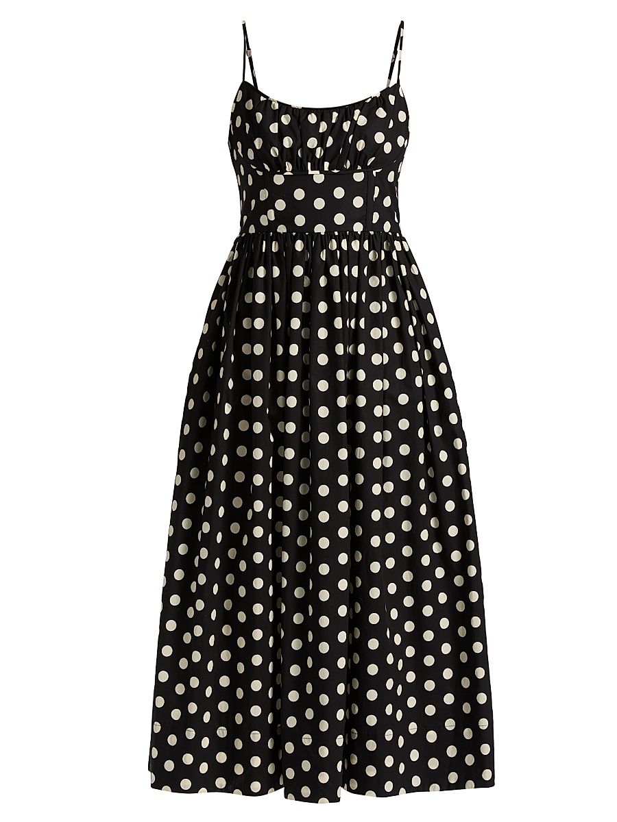 Women's Alba Polka Dot Midi-Dress - Joelle Dot Black - Size 14