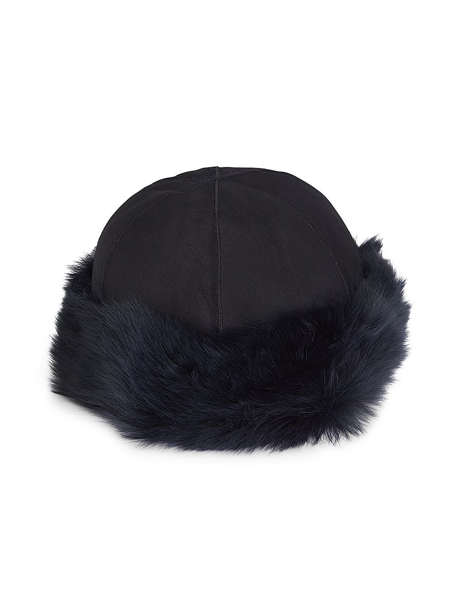 Women's Shearling Hat - Black