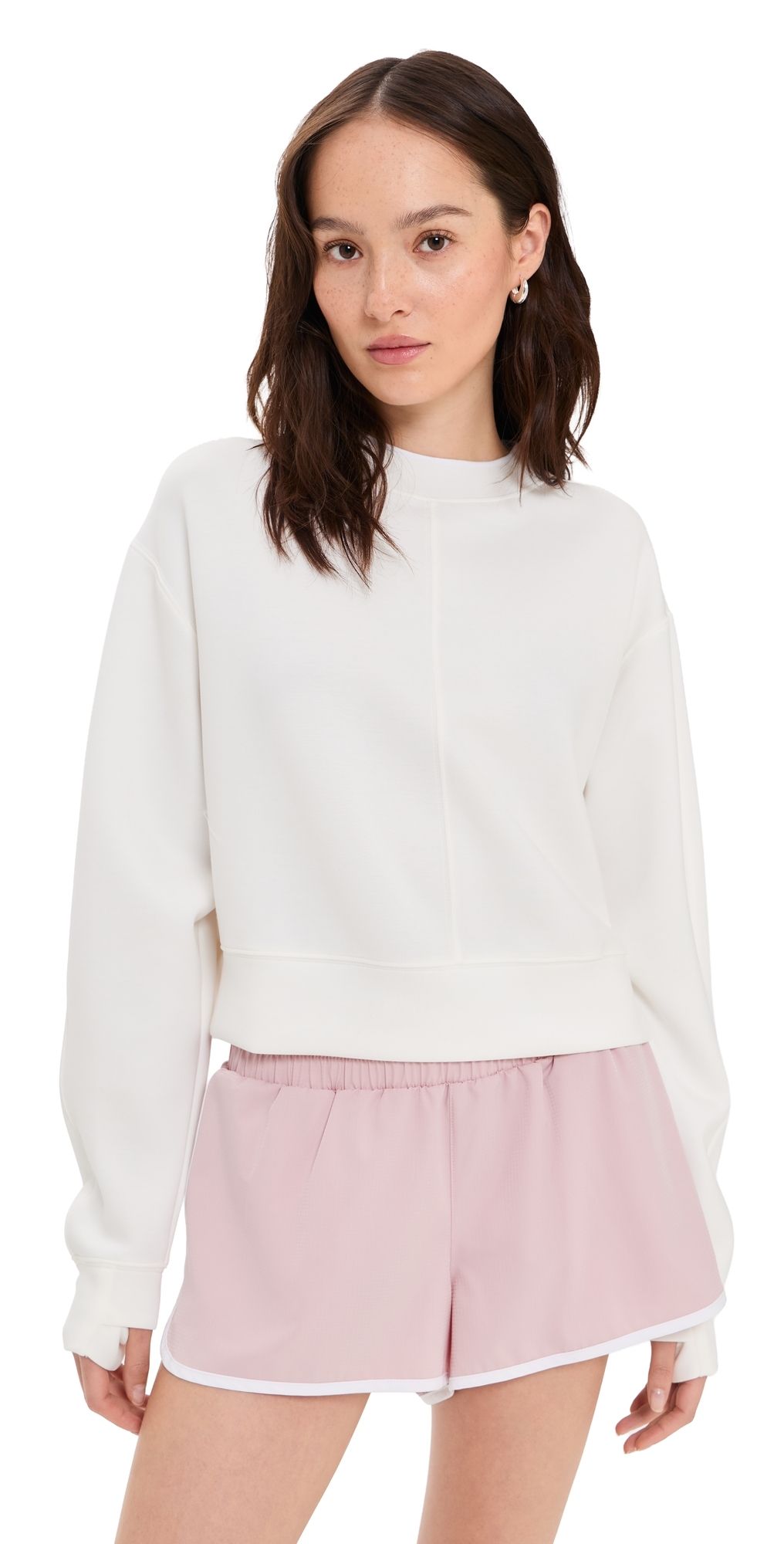 Varley Tasmin Cropped Sweatshirt Snow White XS