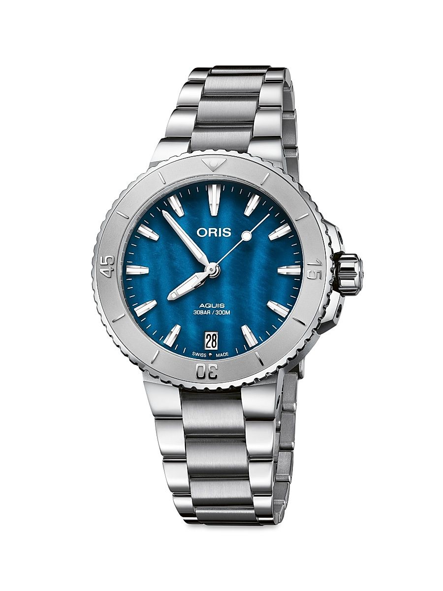 Aquis Date Mother-Of-Pearl Dial Watch