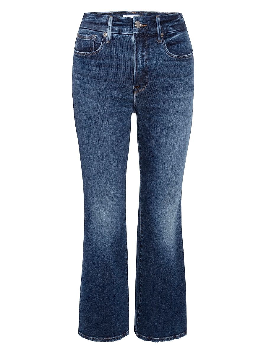 Women's Soft Tech Good Legs Cropped Mini Boot Jeans - Indigo - Size 6