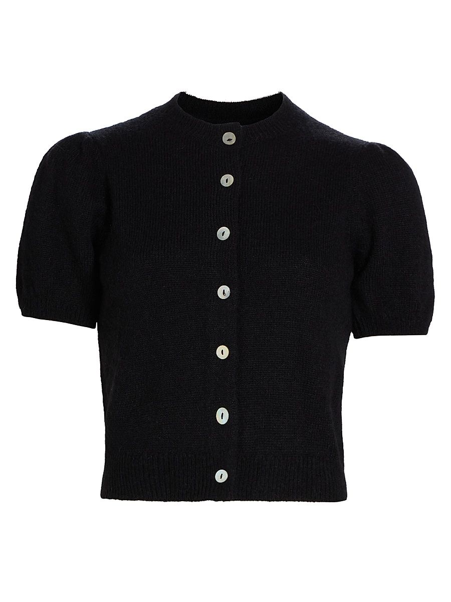 Women's Anisa Short-Sleeve Cardigan - Black - Size XS