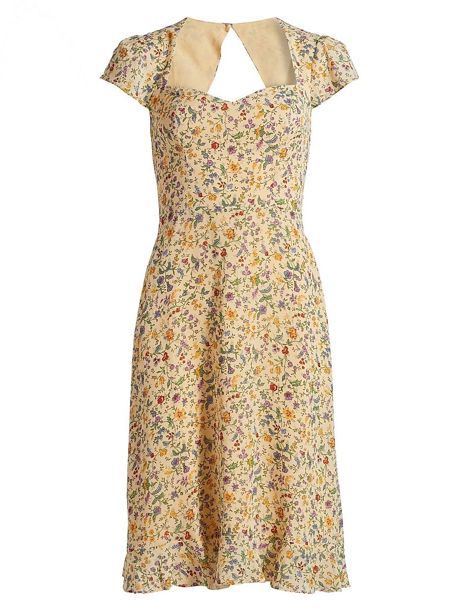 Women's Rosi Floral Print Knee-Length Dress - Yasmeen - Size 10