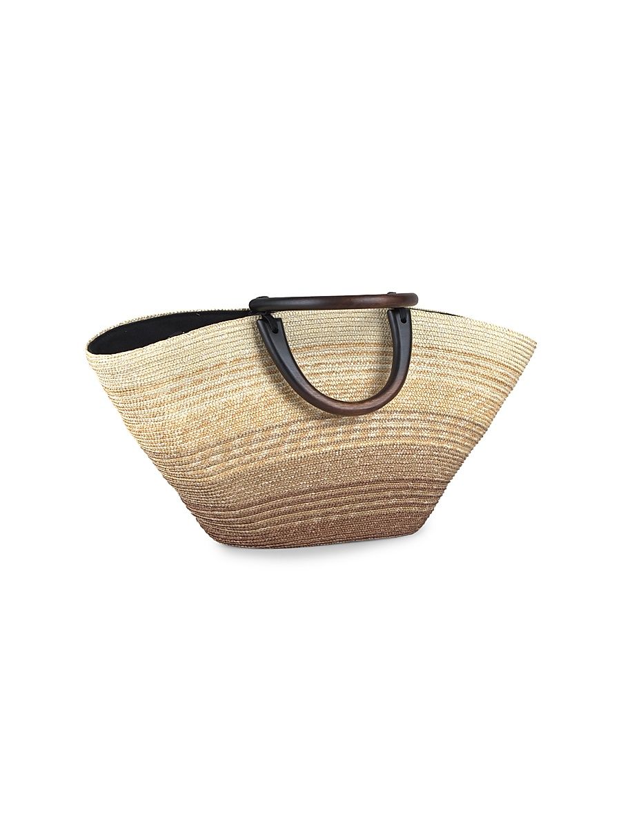 Women's Carlotta Ombré Straw Tote Bag - Neutral Multi